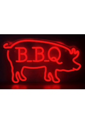 BBQ LED Neonbord Varken – wanddecoratie.