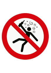 Metalen Feeststicker Dronken Vriend. 20 cm